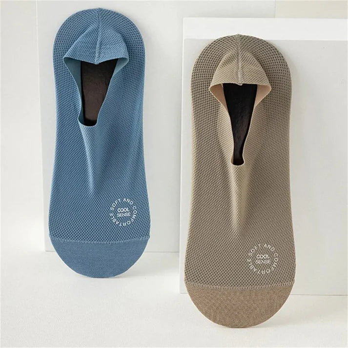 Men's 6 Pack Ice Silk Non-slip Socks