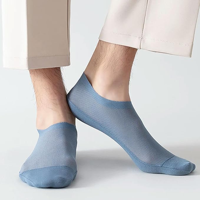 Men's 6 Pack Ice Silk Non-slip Socks