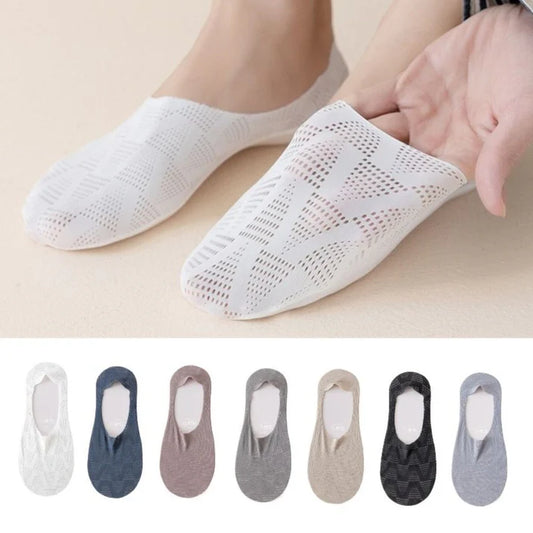 Men's 6 Pack Ice Silk Non-slip Socks