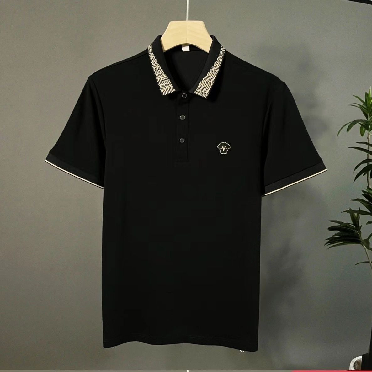 Men's Greca-Collar Versace Polo Shirt