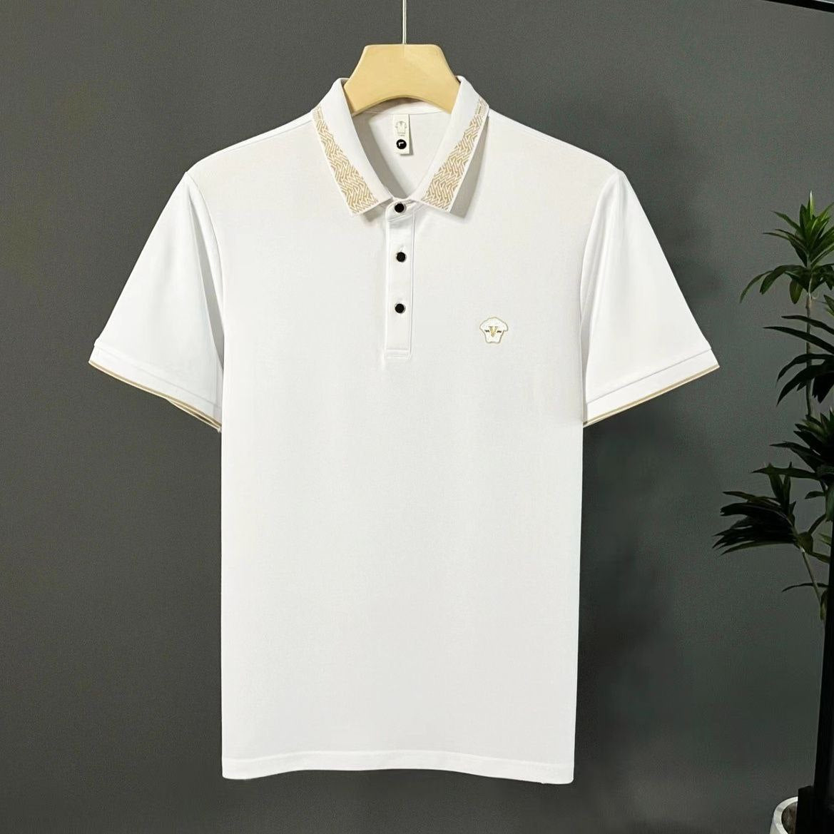 Men's Greca-Collar Versace Polo Shirt