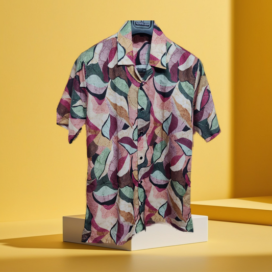 New Summer  Lilne Printed  'Wine' Shirt